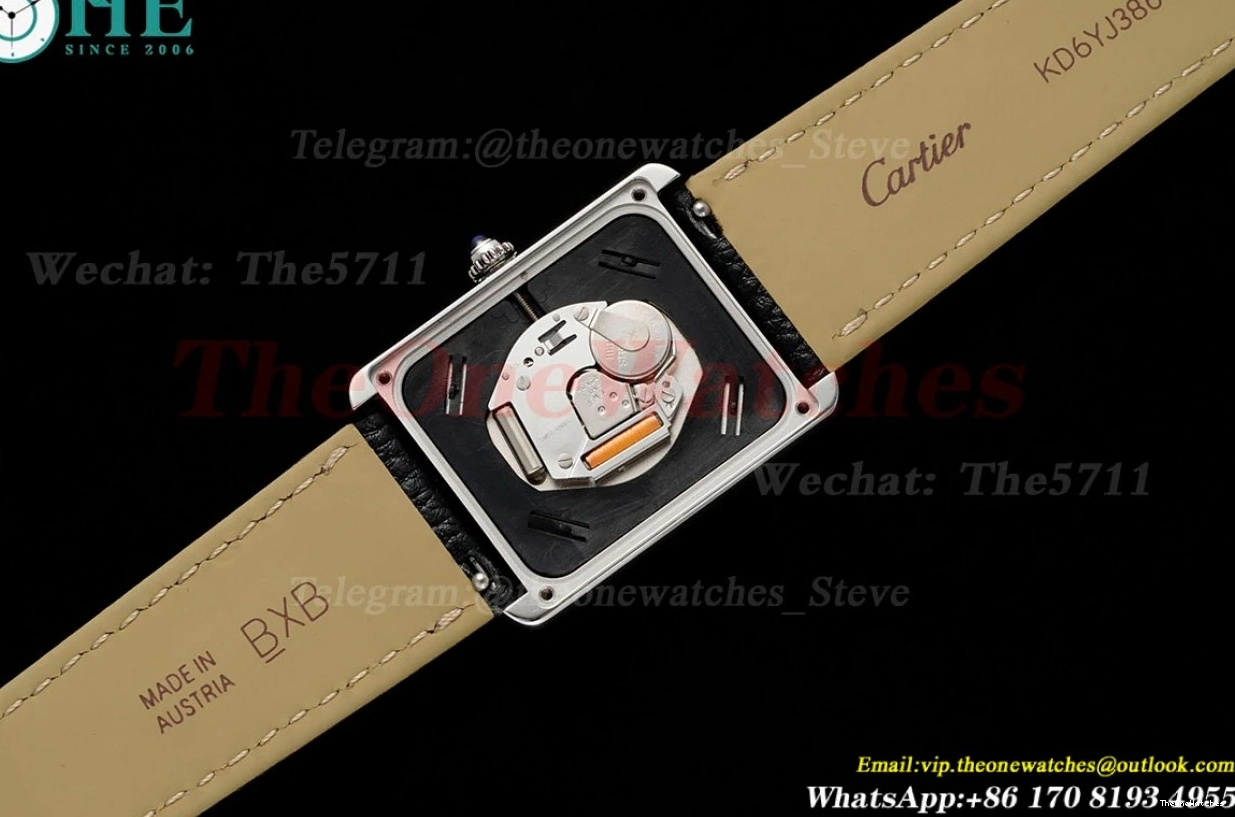 SS Dia White Solo Quartz AF LE 27.4mm Tank Dial 0411